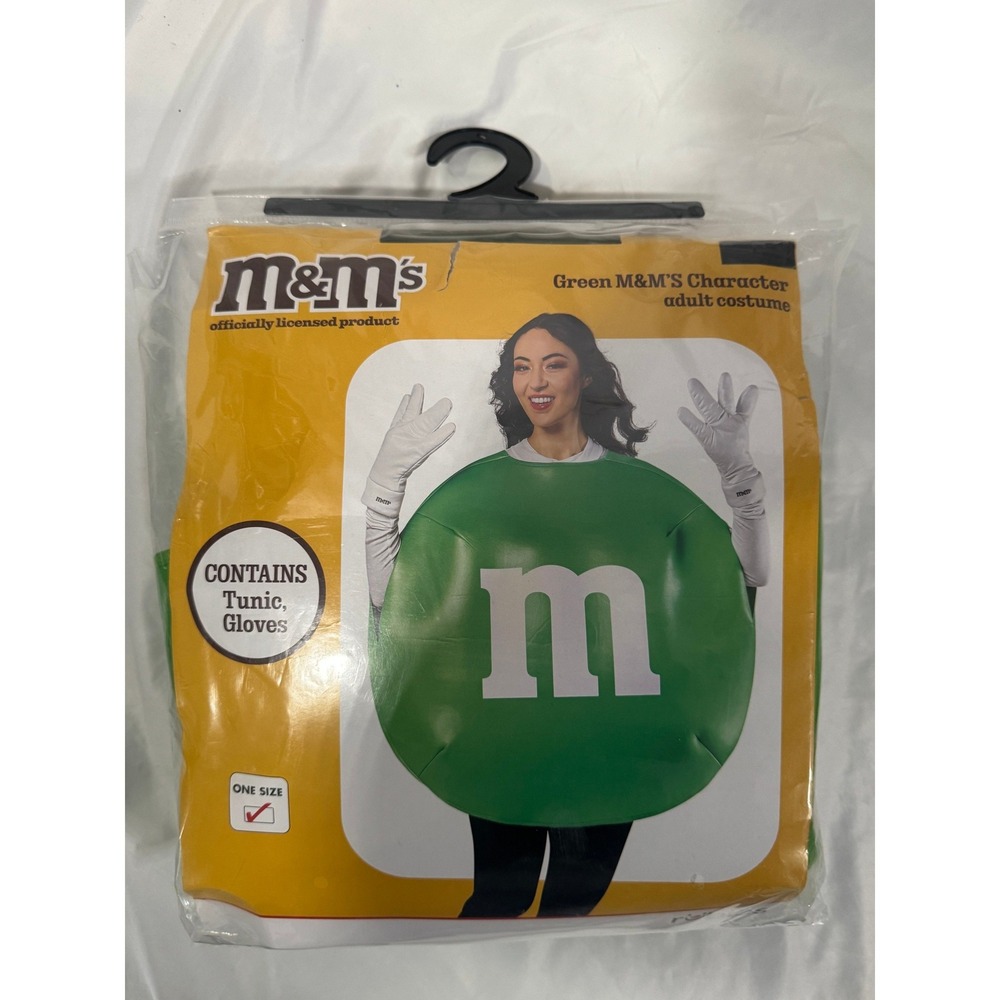 Green M&M's Character Adult Costume Tunic and Gloves Rubies One Size 240 16 1064